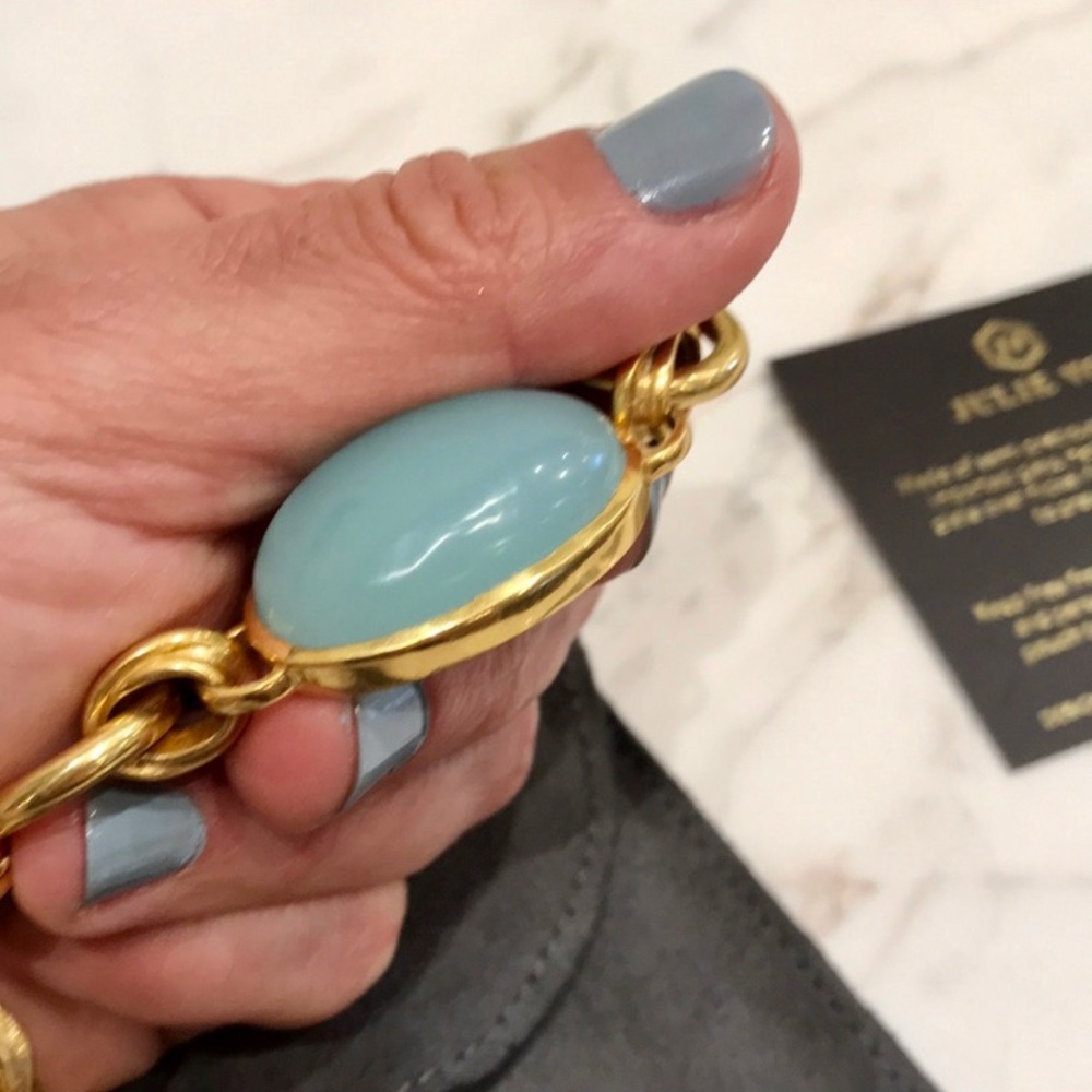 NWT luxury bohemian minimalist Authentic rare Julie Vos Chalcedony bracelet - Picture 10 of 14